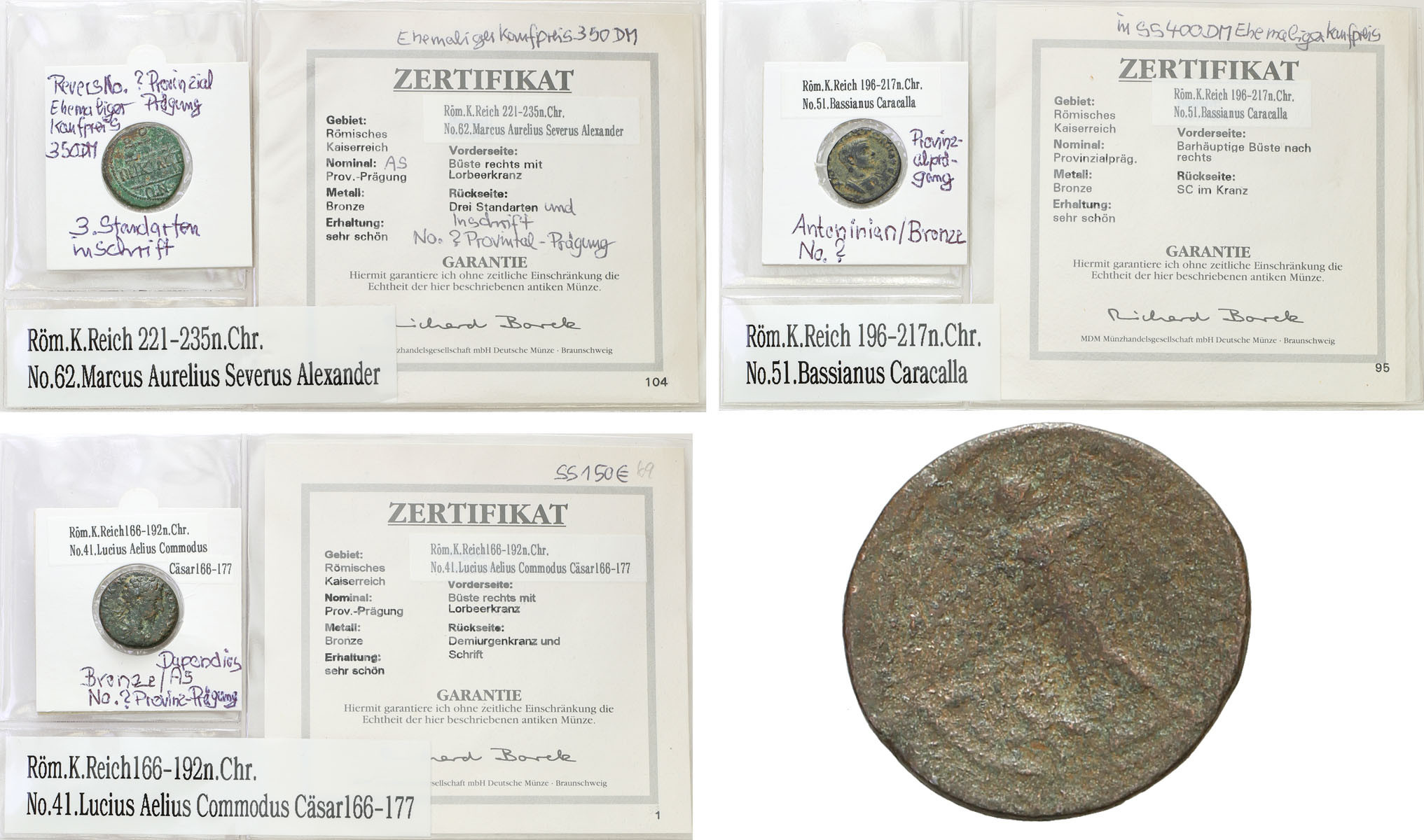Cesarstwo Rzymskie Lot 4 sztuk Brązów Prowincjonalnych II – III w. n. e.